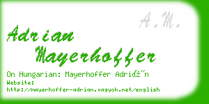 adrian mayerhoffer business card